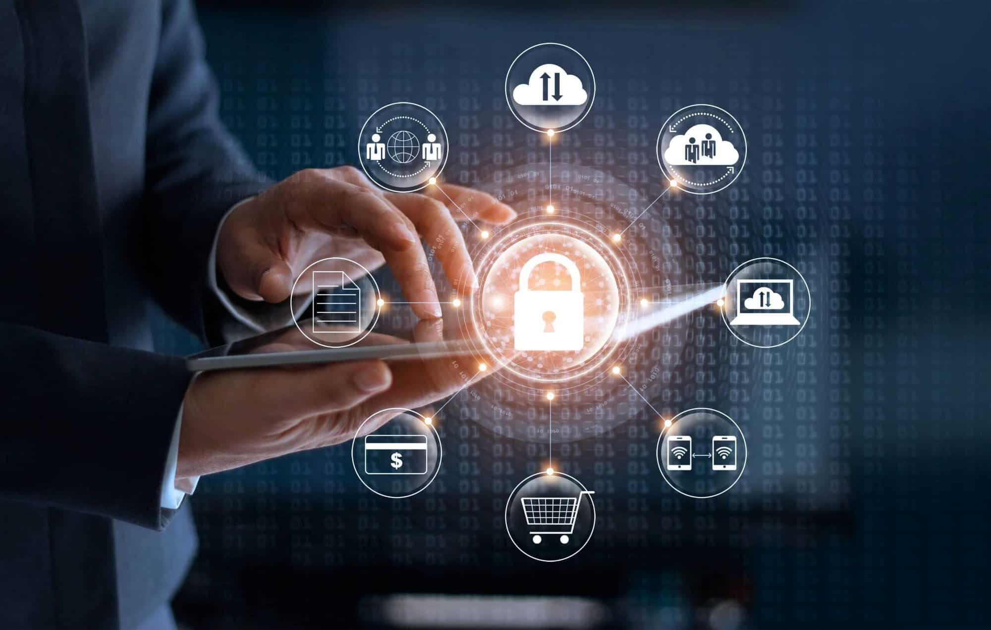 Profissional executando testes de penetração